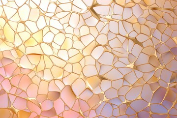 Fototapeta na wymiar Gold pattern Voronoi pastels 