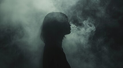 Sillhouette in mist