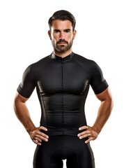 Speedy Male Cyclist Racing, AI Generated