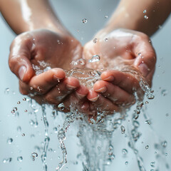 Fototapeta premium hands and water