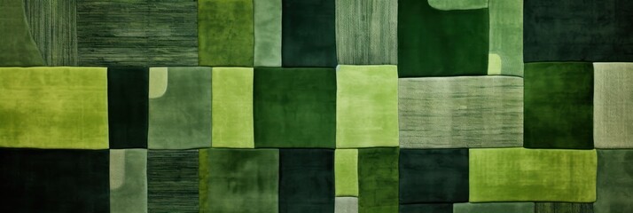 Green soft lines, simple graphics, simple details, minimalist 2D carpet texture