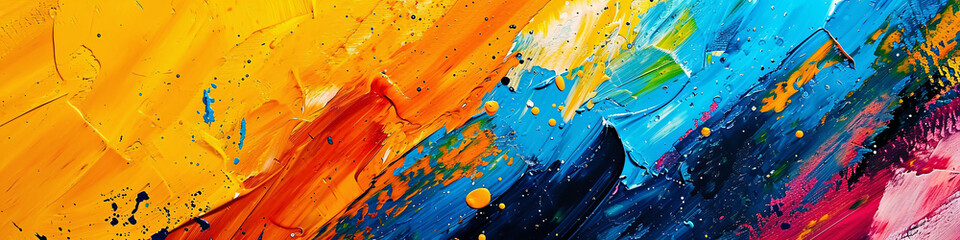 Vivid abstract color splash painting. Modern art for creative wall decoration, design inspiration, and artistic background
