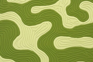 Green soft lines, simple graphics, simple details, minimalist 2D carpet texture