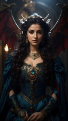 A girl with a little dragon, Queen in the fantasy world