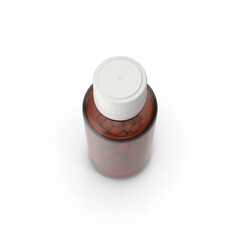 Brown Pill Bottle With Pills PNG