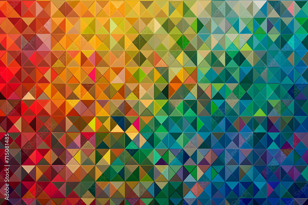 Poster vibrant geometric triangle mosaic. abstract pattern background for modern graphic design and creativ