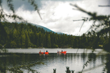 canoe on lake