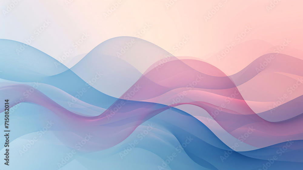 Aufkleber abstract pastel waves with a fluid gradient. soft background for tranquil wallpaper and gentle graph