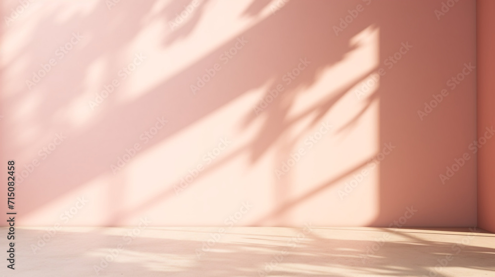 Aufkleber featuring an empty space with soft pink hues, creating an inviting canvas for creative work, photogr