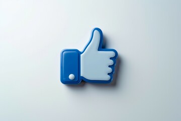 Blue thumbs up sign
