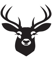 Deer head  silhouette vector illustration 