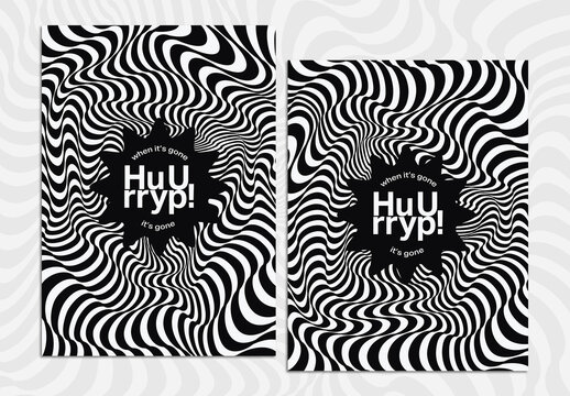 Circular Optical Illusion Design Poster Layout