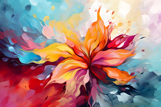 colorful flower abstract background