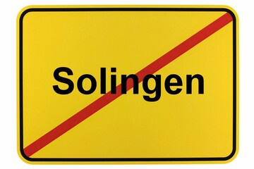 Illustration eines Ortsschildes der Stadt Solingen in Nordrhein-Westfalen