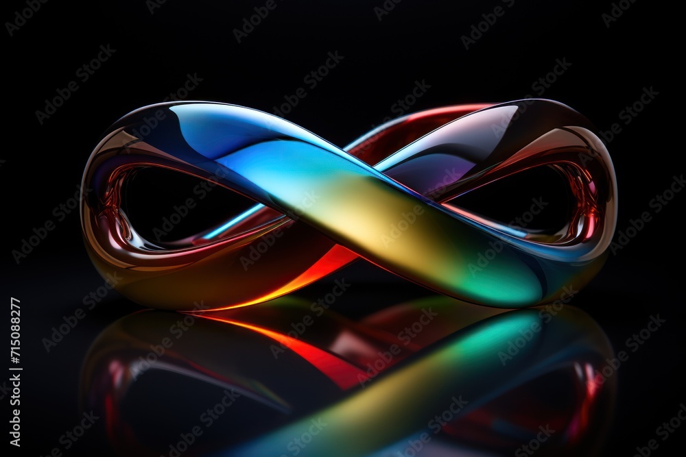 Poster a close up of a shiny metal object on a black background with a reflection of the light on the floor