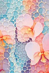 Orchid pattern Voronoi pastels 