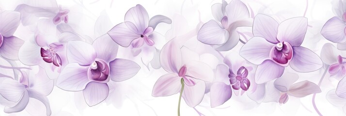 Fototapeta na wymiar Orchid subtle watercolor, seamless tile
