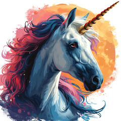 Cute unicorn logo