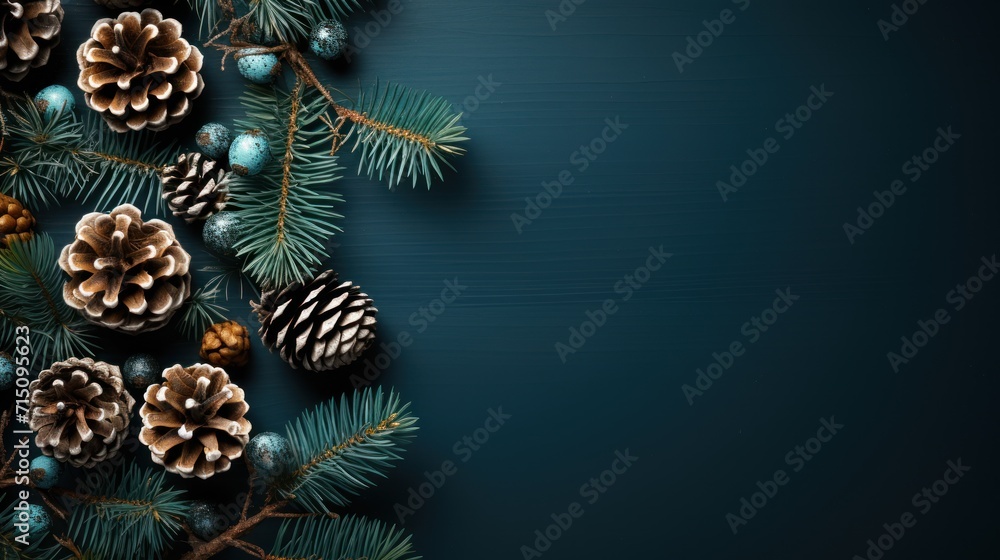 Poster a bunch of pine cones sitting on top of a pine tree next to a pine cone and a pine cone on top of a 