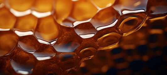 Honeycomb wax texture, generative AI - obrazy, fototapety, plakaty
