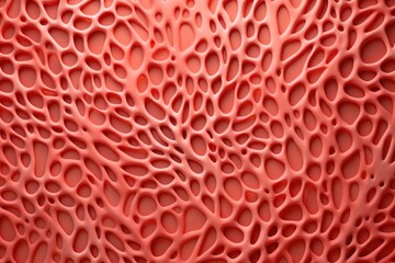  a close up view of a pink surface with holes in the middle of the surface and holes in the middle of the surface.