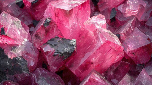 Close-up of Rodonite with its distinctive rosy hues and dark veins, showcased against a pure white backdrop.