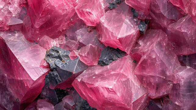 Close-up of Rodonite with its distinctive rosy hues and dark veins, showcased against a pure white backdrop.