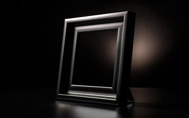 Photo frame with on a black background