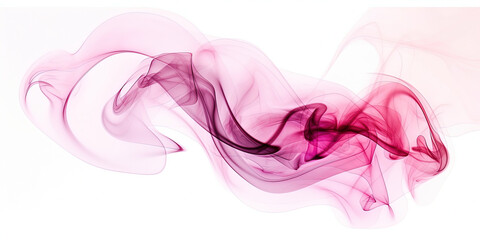 Purple Smoke Burst on White Background