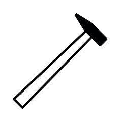 Hammer icon. Symbol of construction or creation. Construction tool.