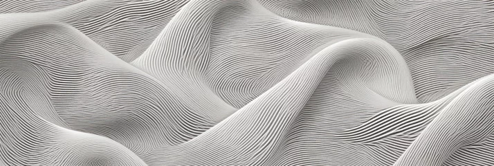 Fotobehang Silver soft lines, simple graphics, simple details, minimalist 2D carpet texture © Lenhard
