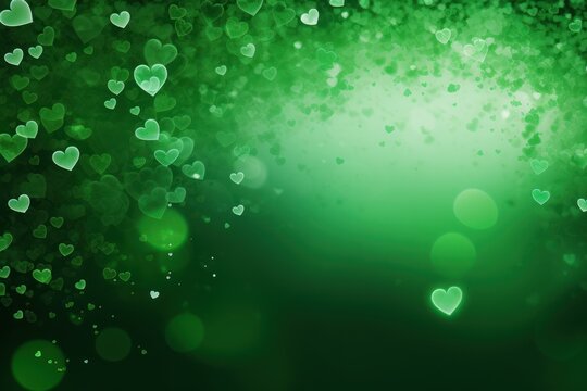  a green background with lots of small hearts on the left side of the image and a green background with lots of small hearts on the right side of the left side.