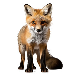 Fototapeta premium red fox isolated against transparent background