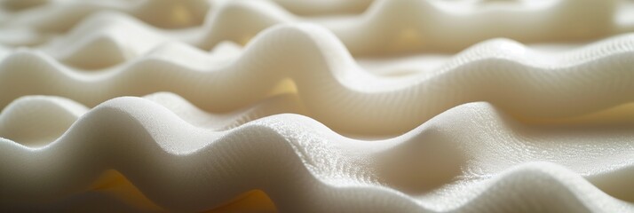 Pure Comfort: White Foam Texture Offering Softness, Material Flexibility, and Clean Cushioning - obrazy, fototapety, plakaty