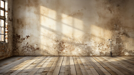 Free_photo_3D_grunge_style_room_interior_with_spotli