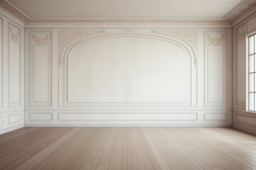 Fototapeta premium Empty Room Interior Background, Minimalist Space, Blank Canvas for Design, Home Atmosphere