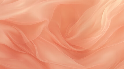 Peach color background made of light silk fabric, digital art