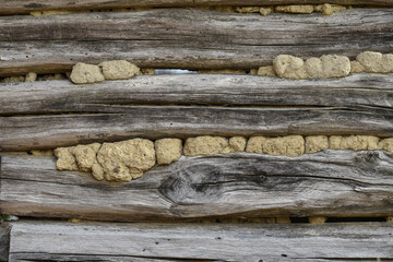 Old wooden planks wall texture background.