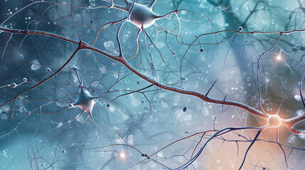 Neurons on the beatiful backdrop