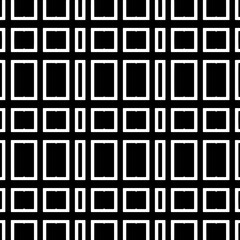 A white background with black design.Seamless texture for fashion, textile design,  on wall paper, wrapping paper, fabrics and home decor. Simple repeat pattern. Geometric patterns.