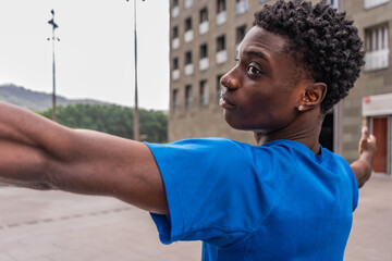 Freedom in Motion: Dynamic Expression of a Young African American Turning to Camera