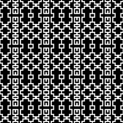 Fototapeta premium A white background with black design.Seamless texture for fashion, textile design, on wall paper, wrapping paper, fabrics and home decor. Simple repeat pattern. Geometric patterns.