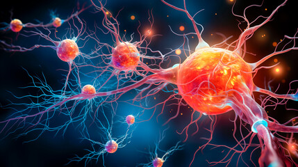 Nerve cells that send and receive neurotransmitters
