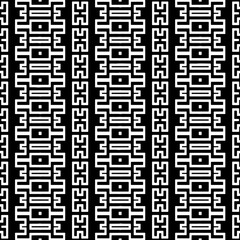 
A white background with black design.Seamless texture for fashion, textile design,  on wall paper, wrapping paper, fabrics and home decor. Simple repeat pattern. Geometric patterns.
