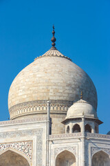 Fototapeta na wymiar Beautiful architecture of Taj Mahal, Agra, India.