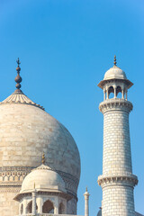 Obraz premium Beautiful architecture of Taj Mahal, Agra, India.