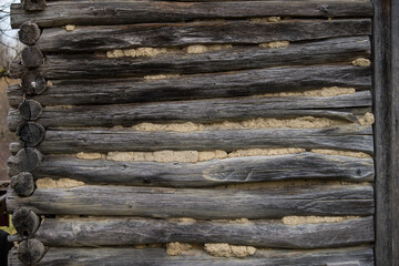 Old wooden planks wall texture background.