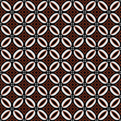 Batik Indonesia Old Textile Pattern Called Kawung Kopi