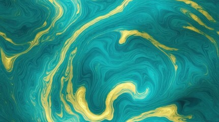 Fototapeta na wymiar Gold marbling texture design. Green Blue and golden marble pattern. Fluid art, generative, AI.