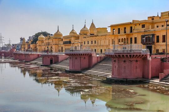 Ayodhya, India. Architecture of Ayodhya, also known as Saketa, an ancient city of India, believed to be the birthplace of Rama.